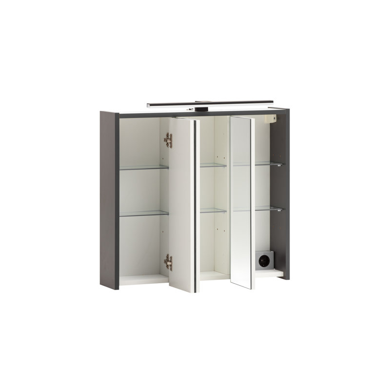 Rayel Mirrored Bathroom Cabinets with Mirror Adjustable Shelves