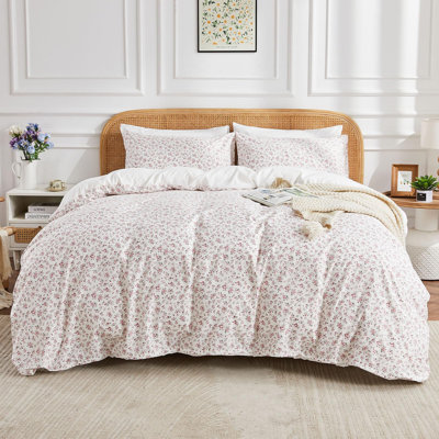 Gogreen King Duvet Cover Set, Soft & Breathable Microfiber 3 Pieces King Bedding Sets, Pattern King Comfy Duvet Cover Set, With Zipper Closure (King)