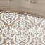 Édredon 8 pièces pour très grand lit. Brun clair / couleur. Classique. Revers uni. Coussins décoratifs. Rembourrage. Utilisation toutes saisons. Literie lavable en brun clair. Tissage élégant. . Jupe de lit brodée. Année confort. Machine