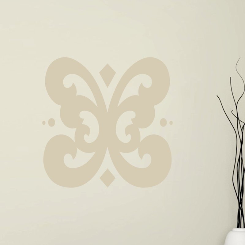 Décalcomanie murale à papillon Holmstrom, Beige clair