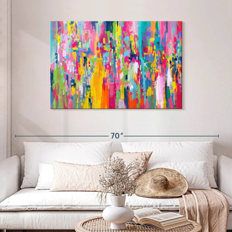 Avery Abstract Vibrant Mix IV, H 30 po x l 45 po