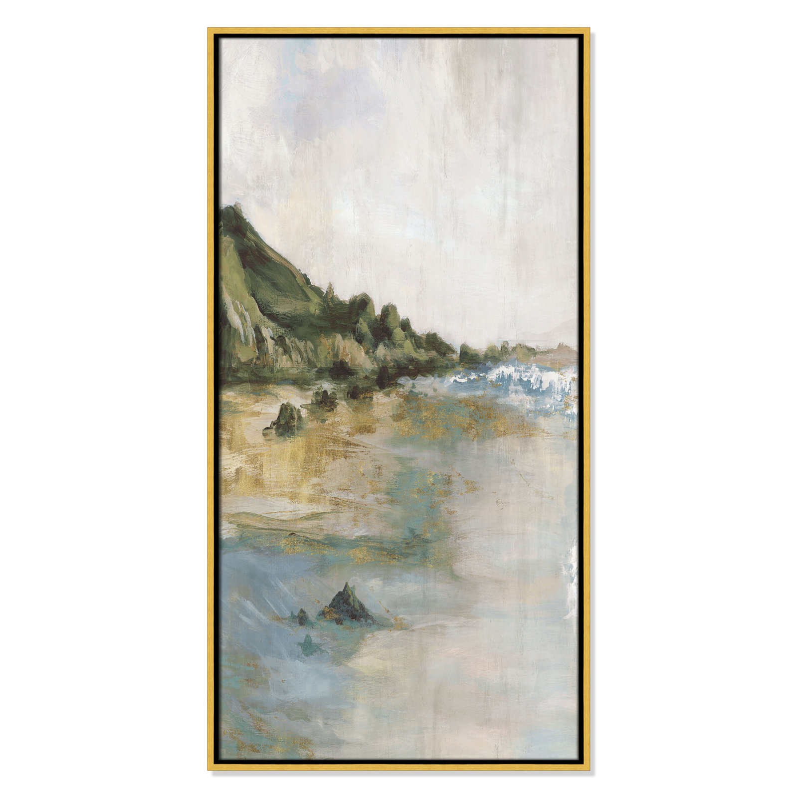 Cordoba "Tide's Edge" Print, 41.5" H x 21.5" W, Gold