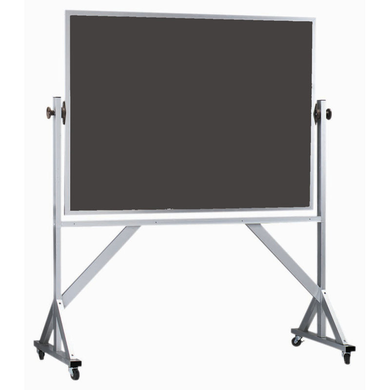 Freestanding Porcelain Reversible Medium - 4' - 6' Chalkboard, 3'6" H x 5' W, Slate