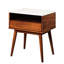 Table d'appoint en noyer avec faux tiroir et plateau en noyer