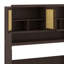 Lit escamotable horizontal simple avec combo bureau, tablette de rangement et armoires, lumières DEL-126048807