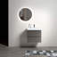 Meuble-lavabo mural moderne avec lavabo une pièce sans drain et robinet H 25,2 po x l 24 po x P 18,1 po