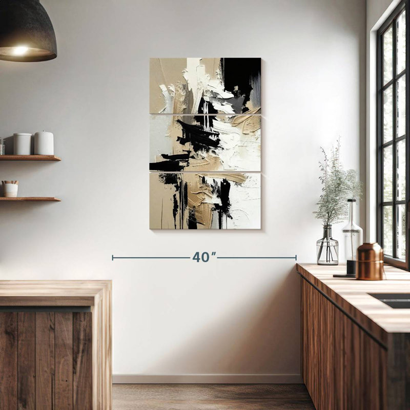 Avery texturé abstrait II, H 38 po x l 24 po