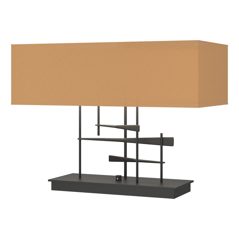 Cavaletti 15.3" Table Lamp, Natural Anna, Black