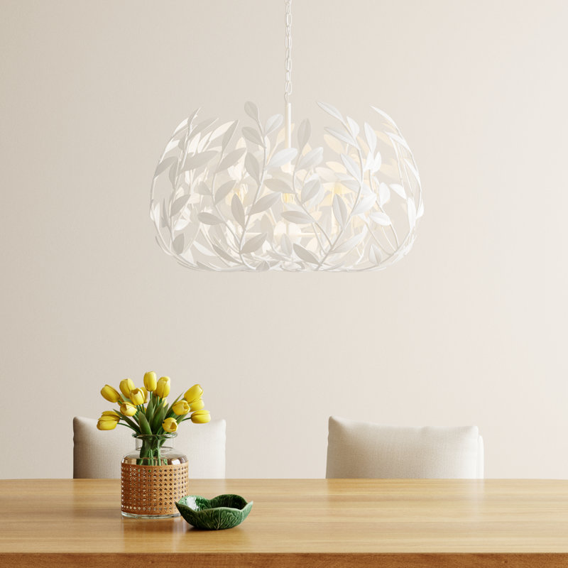 Conde 6 - Light Dimmable Globe Chandelier, Matte White