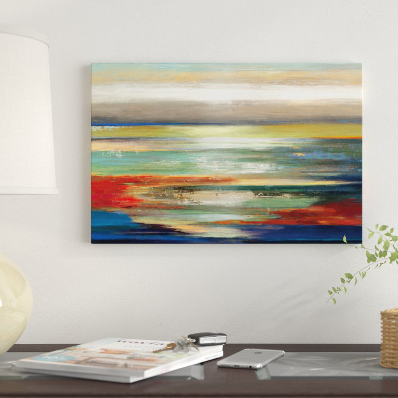 «Earthscape» par PI Studio, reproduction sur toile tendue, H 26 po x l 40 po x P 1,5 po, Toile tendue, Pas de tapis