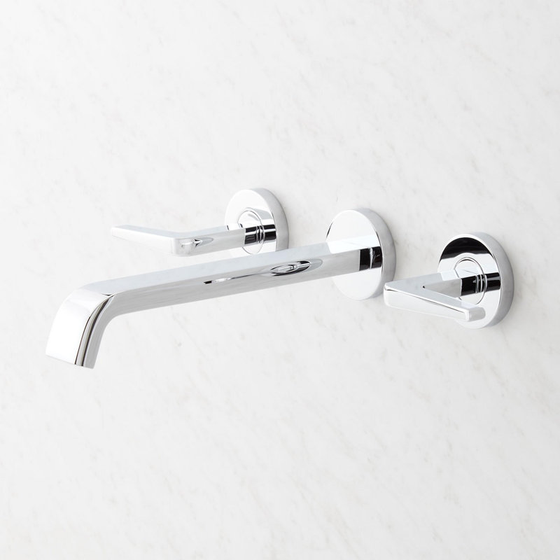 Robinet de salle de bain mural Drea, Chrome