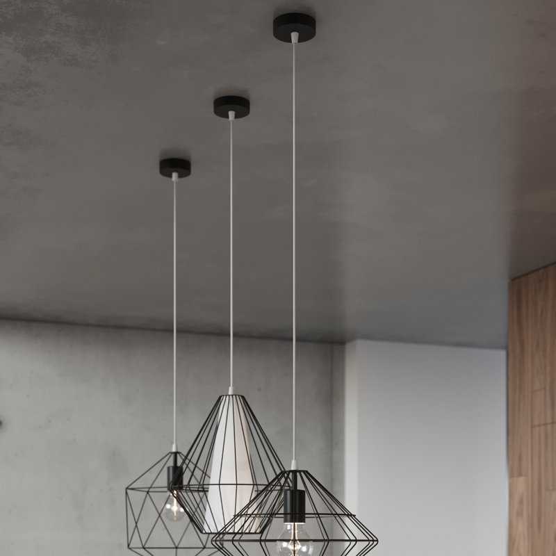 Skadi 1 - Light Geometric Pendant, Black