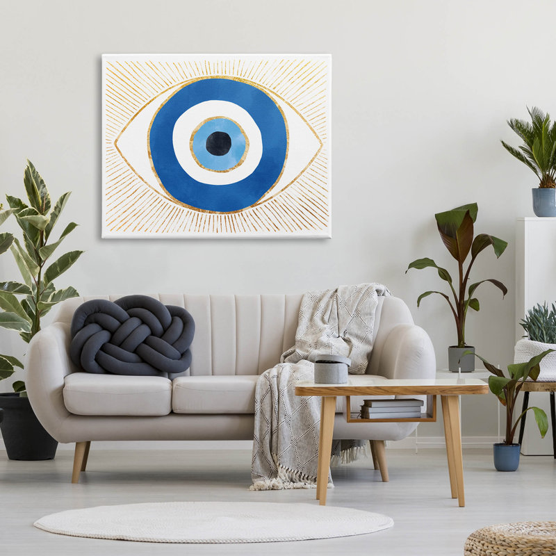«Evil Eye Glam Rays», art mural sur toile par Ziwei Li, L 48 po x H 36 po