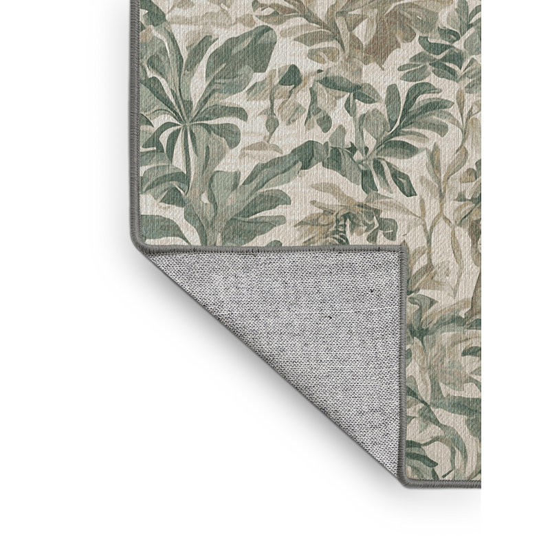 Machine Washable Gray Area Rug, Rectangle 7' x 9'