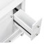 Meuble-lavabo 24 po avec lavabo et tiroirs, meuble-lavabo autoportant blanc avec plateau en céramique et tablettes de rangement, panneau de fibres à densité moyenne et base en bois massif, meuble-lavabo moderne pour petites salles de bain-116234261-116234260