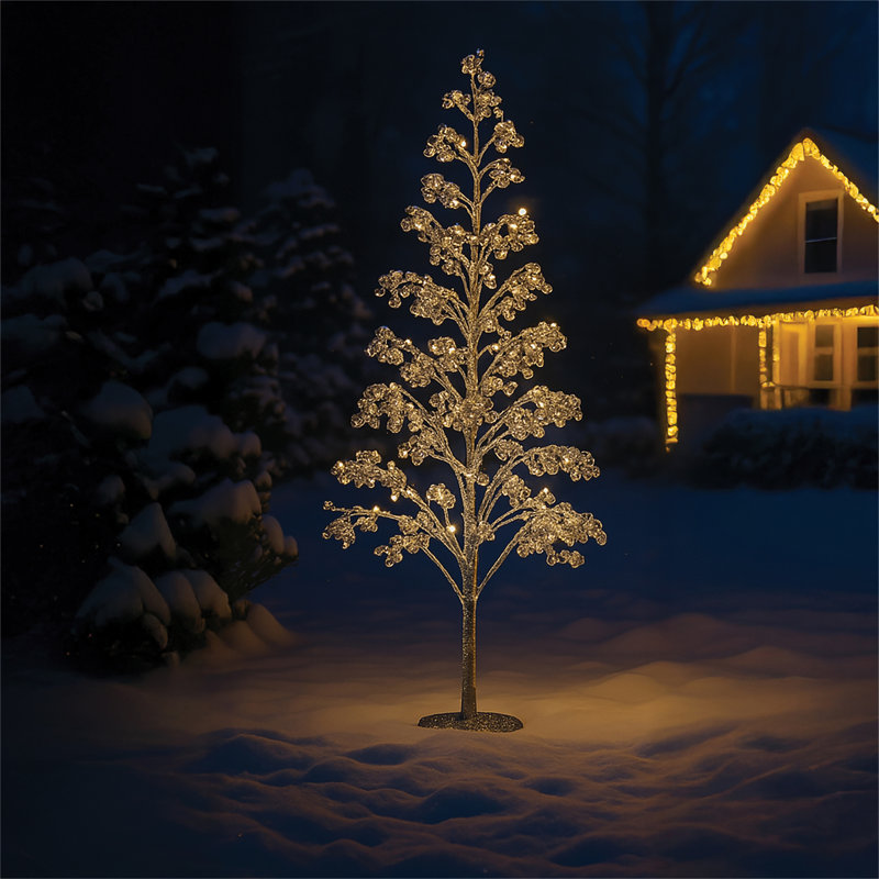  Micro Led Bauble Tree 1.8m, Silver