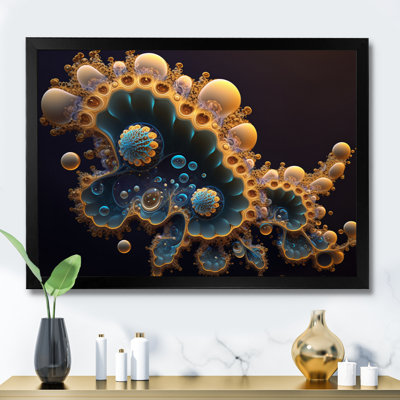 «Fractal Nucleus In White I», art mural moderne sur toile géométrique