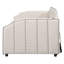 Lit de jour simple tapissier avec couchette escamotable, ports de chargement USB et rangement, beige-438063682