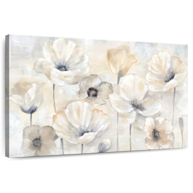 Paysage de jardin de coquelicots gris Harnek, H 20 po x l 30 po