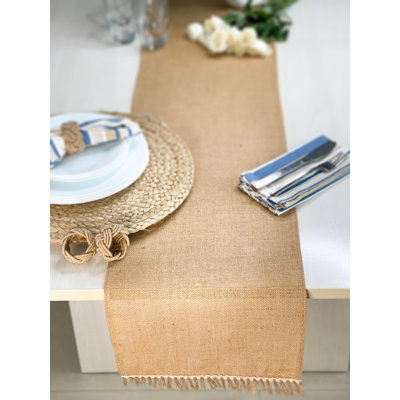 Maxfield Solid Color Jute Table Runner
