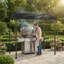 Tente de barbecue 7 'x 5' avec crochets en acier, noir-124383499