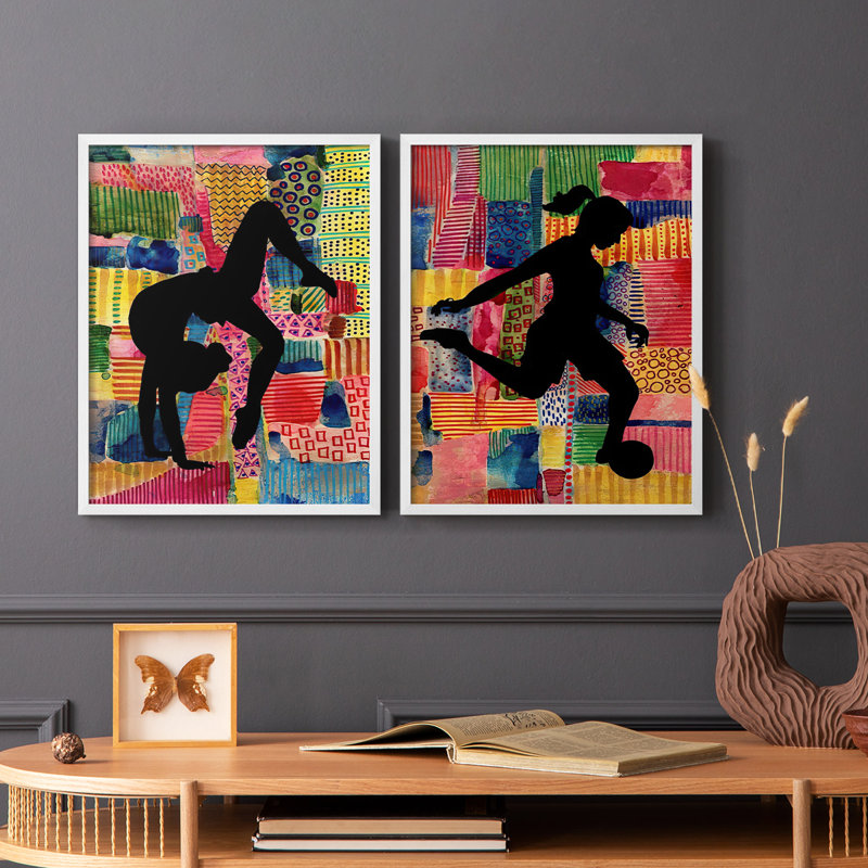 PatchworkAthleteIWrarapCanvesRectanglePrint-Premium, reproduction encadrée - prêt à être accroché - aucun clou requis - aucun clou requis