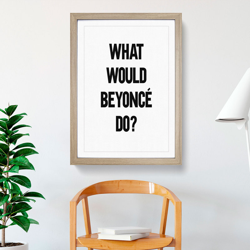 Beyonce - Picture Frame Typography, 65cm H x 48cm W x 2cm D, Oak