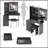 37" Middle Size Left Bedside Cabinet Vanity Table + Cushioned Stool Dresser Set, 2 AC+2 USB Socket, Hair Dryer Stand, Large Touch Control LED Sliding Mirror, 3-Color Switch, EPA, GCC, UL Certificate-777904890