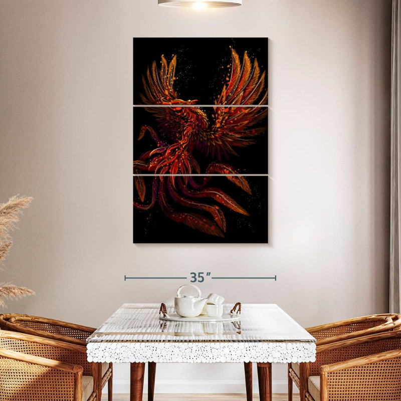 Brampt Mystical Phoenix, 50" H x 32" W