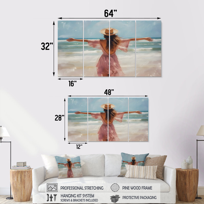 Ensemble de décoration murale chapeau de cowboy rose, H 32 po x l 64 po