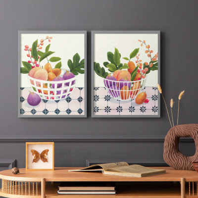 «Bright Fruit I», reproduction encadrée de qualité supérieure - prête à être accrochée - aucun clou requis - aucun clou requis