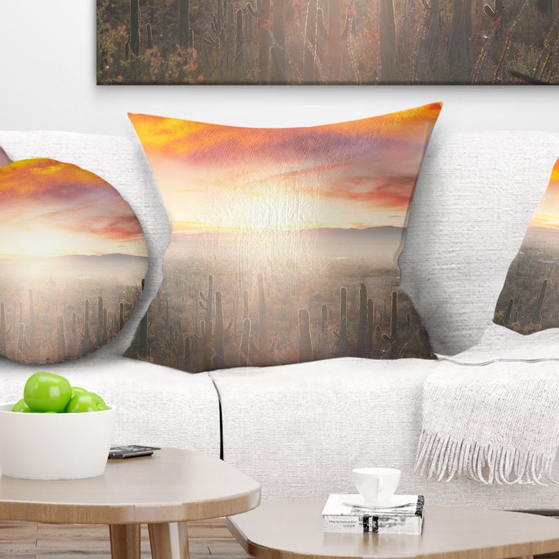Coussin Saguaro, 16 po x 1 po, Coussin décoratif