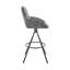 Tabouret de bar en tissu gris anthracite et finition noire-696004092-696004091