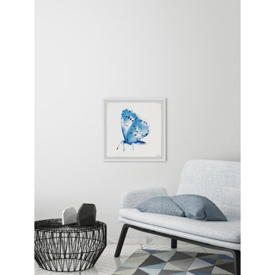 « big blue papillon », impression encadrée