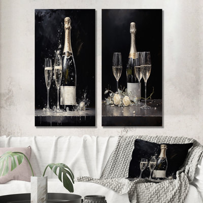 Ensemble d'art mural Cuves Sparkling Champagne