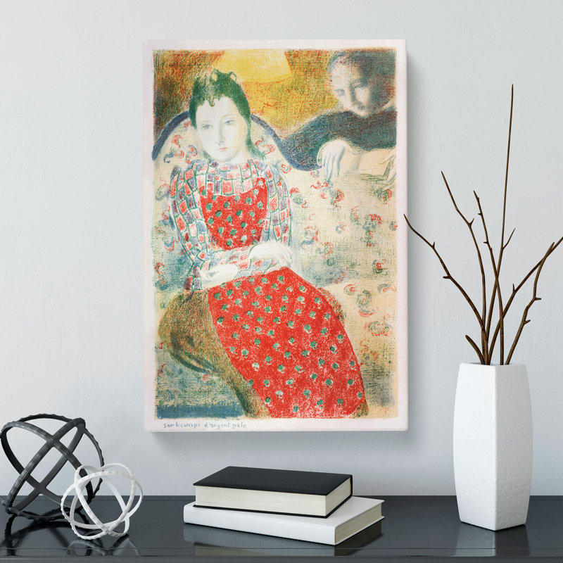 On The Pale Silver Sofa by Maurice Denis - Wrapped Canvas, 60cm H x 40cm W x 3cm D