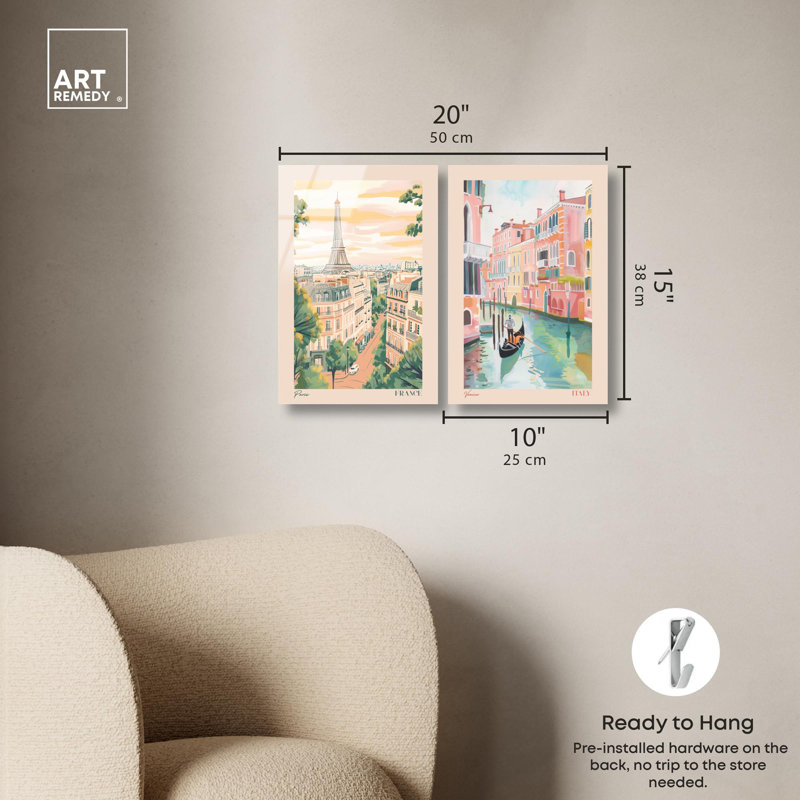 Blush Parisian Glam Art , H 15 po x l 20 po