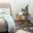 Rustic Mango Wood Bedside Table with Golden Metal Legs and Drawer