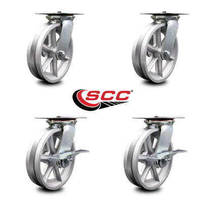 4-Piece Semi Steel Caster Set