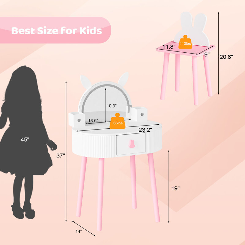Ensemble de meuble-lavabo pour enfant 24 po, Blanc