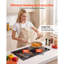 Surface de cuisson à induction, 24 po, 2 brûleurs, surface de cuisson magnétique intégrée de 1800 W, écran tactile DEL, 9 niveaux de chauffage, 110 V