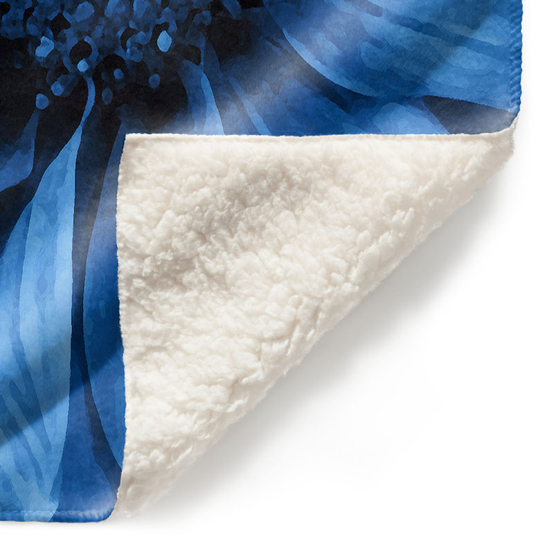  Couverture douce en sherpa, 68 po x 80 po, Bleu