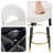 Modern 360Â° Rotatable PU Upholstered Bar Stool Set of 2 with Metal Legs-207320031