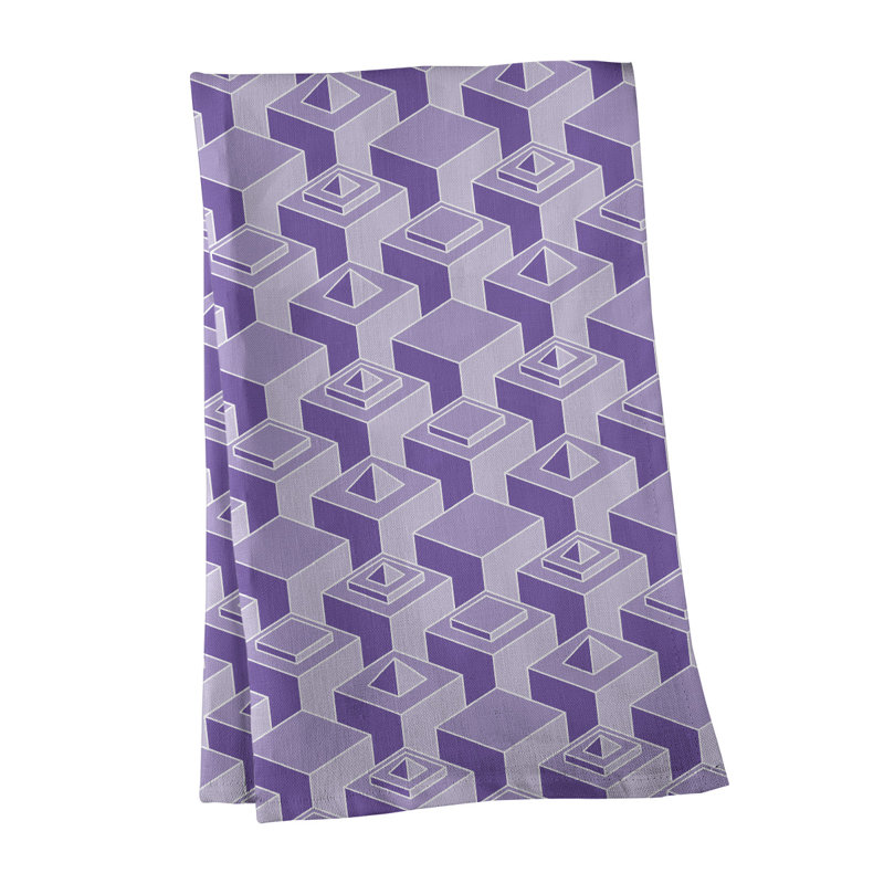 Patricia Geoffrey Tea Towel Kitchen Towel, LIght Violet, Cotton Twill