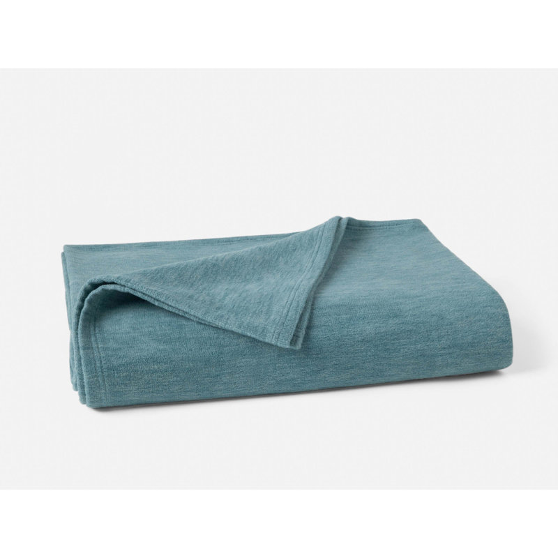 Full Circle Cotton Blanket, Mystic Blue/Ice Blue, 70" L x 50" W