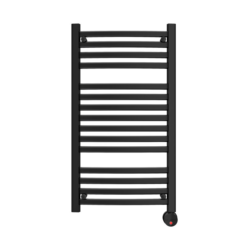 Chauffe-serviettes électrique mural avec minuteur numérique, Noir mat, H 36 po x l 20 po x P 4,25 po