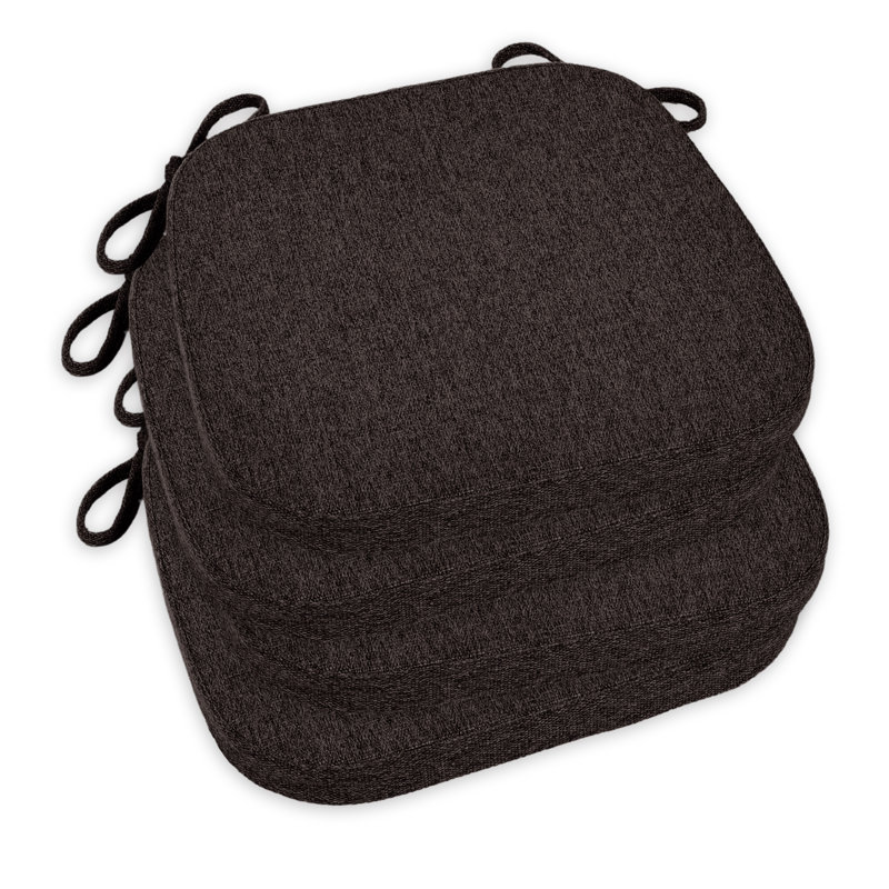 Coussin de chaise d'intérieur 1,5 po, Café noir