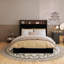 Grand lit plateforme en bois avec port USB et tablette de tête de lit-419821537-419821543