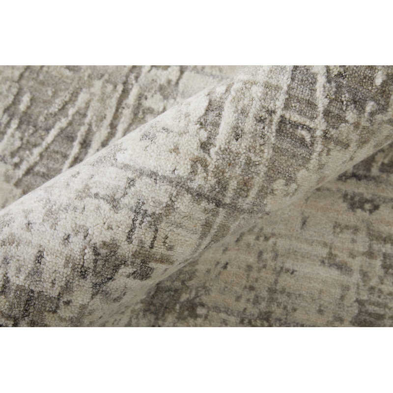 Eastfield Abstract Area Rug in Gray, Rectangle 2' x 3'