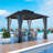 Hardtop Double-Roofed Aluminum Patio Gazebo Multiple Sizes-87351381